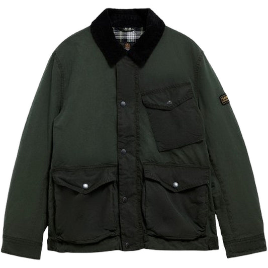 Giacche Uomo Barbour International - Winter Drifter Washed Wax Jkt - Verde