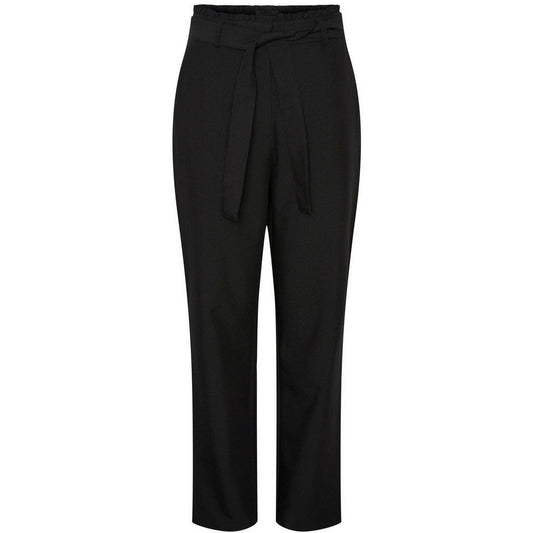Pantaloni Donna Pieces - Pcboss Hw Paperbag Straight Pants Noos - Nero