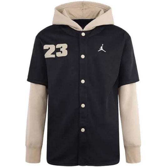 Felpe con cappuccio Ragazzi Unisex Jordan - Jdb Hooded Jumpman Baseball P - Nero