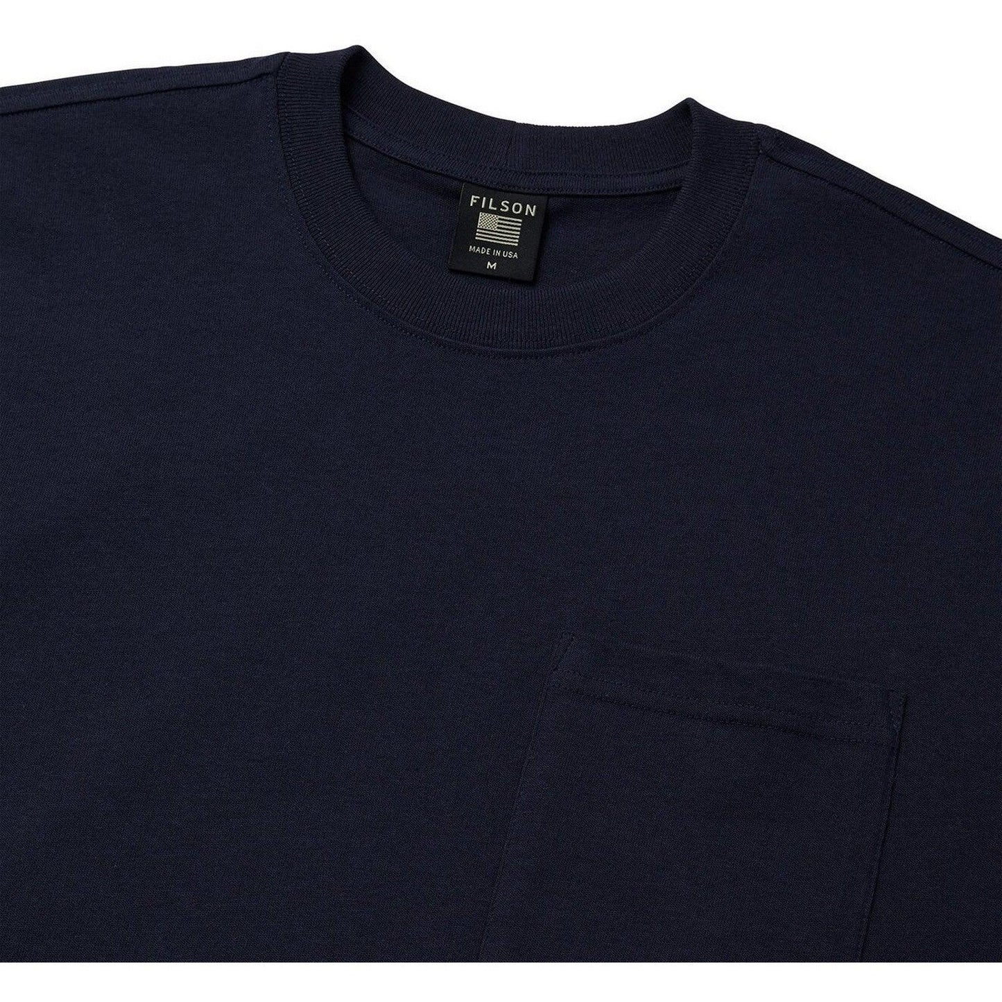 T-shirt Uomo Filson - S/S Pioneer Solid One Pocket - Blu