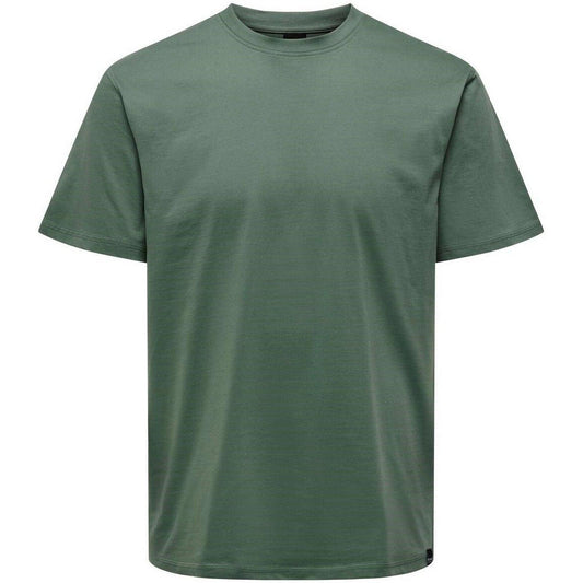 T-shirt Uomo Only & Sons - Onsmax Life Reg Ss Stitch Tee Noos - Verde