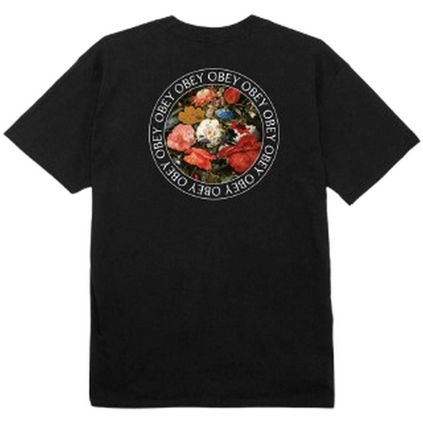 T-shirt Uomo Obey - Obey Bouquet Tee - Nero