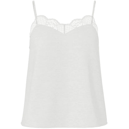 Canotte e top Donna Pieces - Pctiffany Strap Lace Top Noos Bc - Bianco