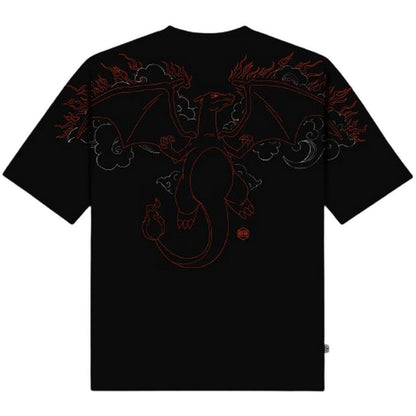 T-shirt Uomo Dolly Noire - Charizard Over Kimono Tee - Nero