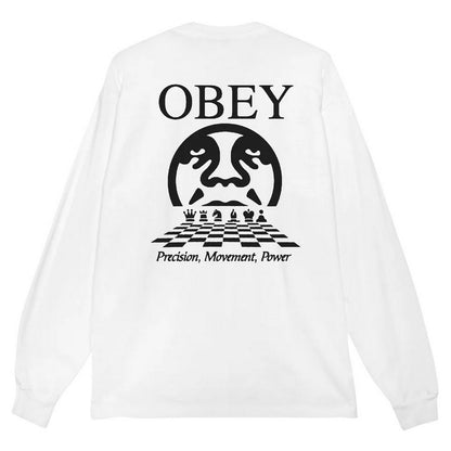 Maglie a manica lunga Uomo Obey - Obey Precision Tee Ls - Bianco