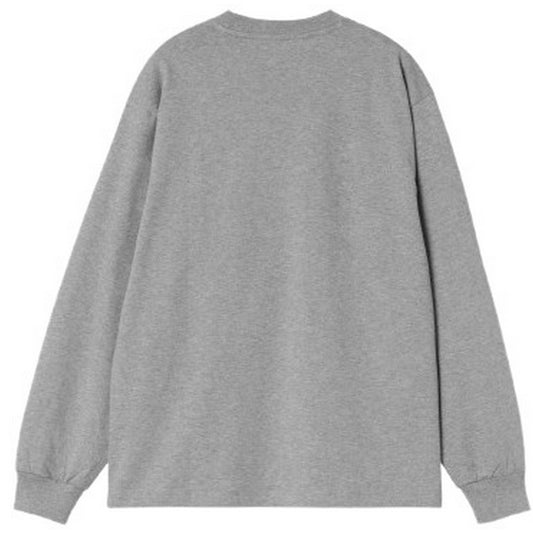 T-shirt Donna Carhartt Wip - W' L/S Heart Patch T-Shirt - Grigio