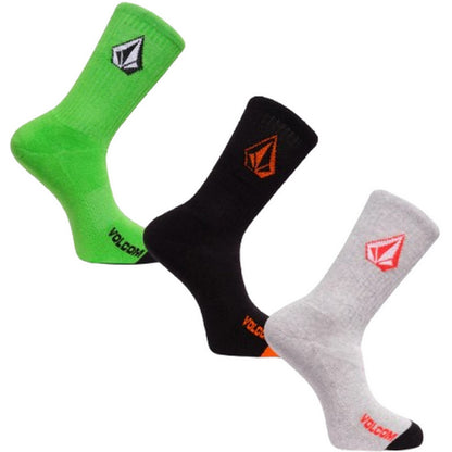 Calze Uomo Volcom - Full Stone Sock 3Pk - Verde