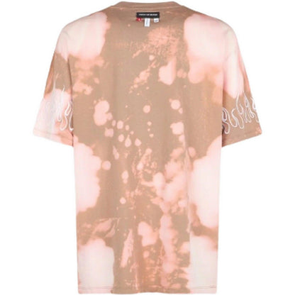 T-shirt Uomo Vision of Super - Brown Tie Dye Tshirt With Embroidery Flame - Marrone