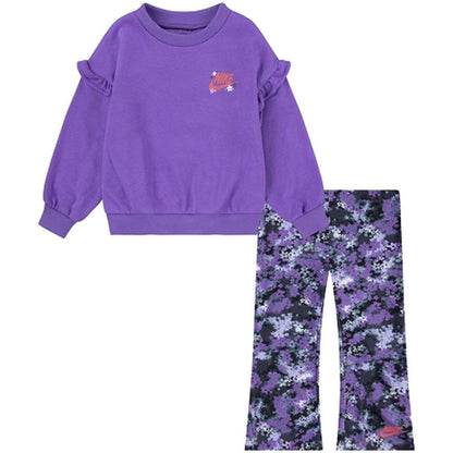 Tute a manica lunga Bambini Unisex Nike - Fresh Cut Dolman Ruffle Set - Viola