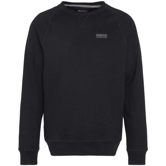 Barbour International Sudaderas con capucha para hombre - Suéter esencial con cuello redondo - Negro