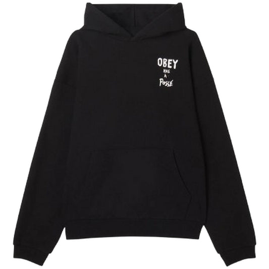 Felpe con cappuccio Uomo Obey - Obey Posse Extra Heavy Hood Fleece - Nero