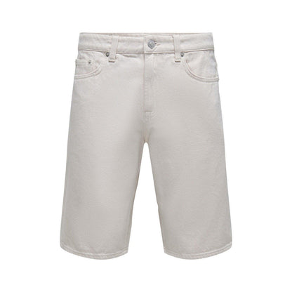 Pantaloncini Uomo Only & Sons - Onsavi Ecru 6029 Denim Shorts - Beige