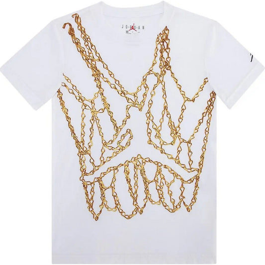 T-shirt Ragazzi Unisex Jordan - Jdb Mj Brand Jm Chain Ss Crew - Bianco