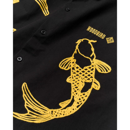 Camicie casual Uomo Woodbird - Wbwang Carp Shirt - Nero