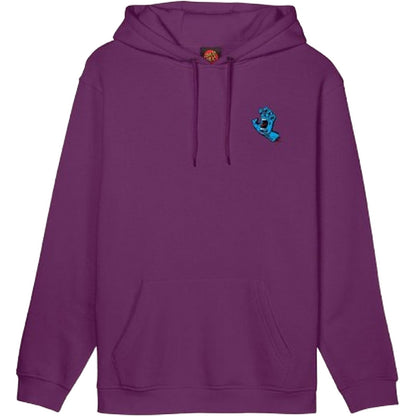 Felpe con cappuccio Uomo Santa Cruz - Screaming Hand Chest Hood - Viola
