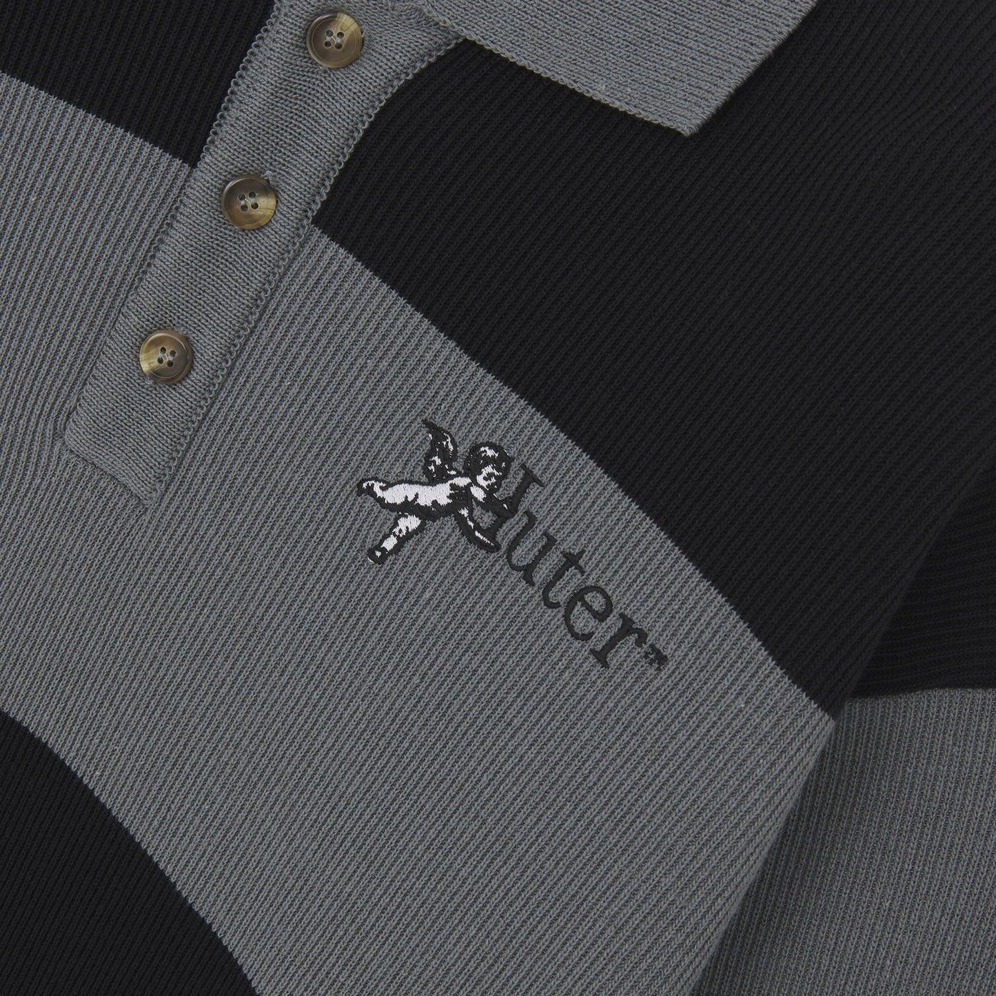 Polo a manica lunga Uomo Iuter - Souls Knit Polo - Nero