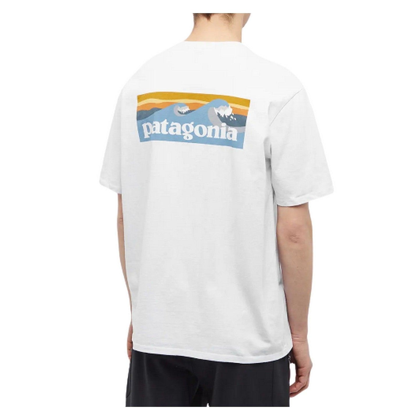 T-shirt Donna Patagonia - M's Boardshort Logo Pocket Responsabili Tee - Bianco