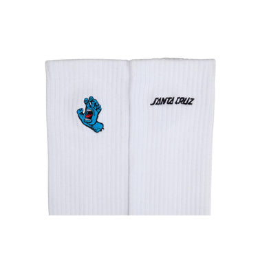 Chaussettes Santa Cruz pour hommes - Screaming Mini Hand Sock - Blanc