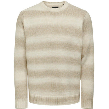 Maglioni Uomo Only & Sons - Onsmarcel Reg 3 Gradient Crew Knit - Panna