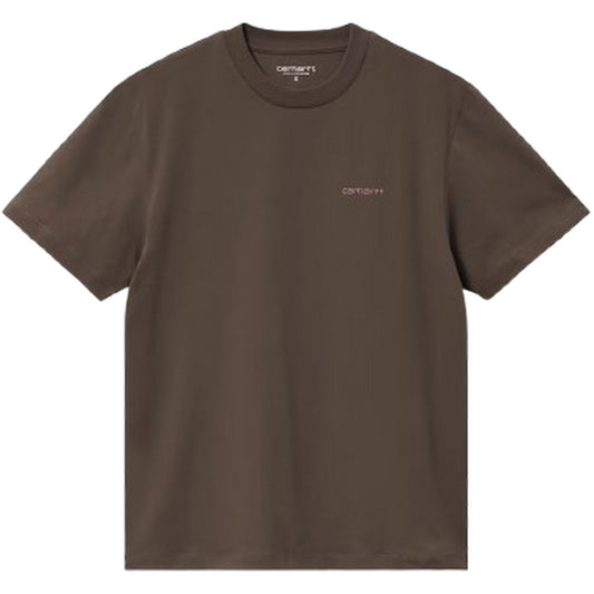 T-shirt Donna Carhartt Wip - W' S/S Script Embroidery T-S - Marrone
