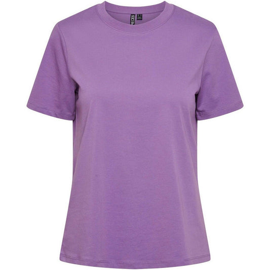 T-shirt Donna Pieces - Pcria Ss Solid Tee Noos Bc - Viola