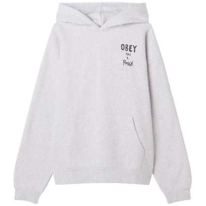 Felpe con cappuccio Uomo Obey - Obey Posse Extra Heavy Hood Fleece - Grigio