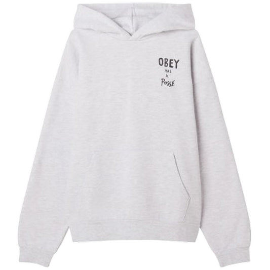 Felpe con cappuccio Uomo Obey - Obey Posse Extra Heavy Hood Fleece - Grigio