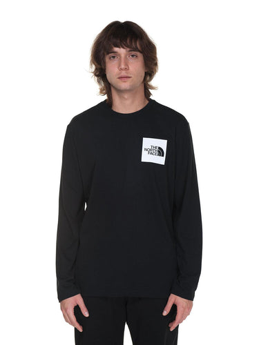 Męskie koszule z długim rękawem The North Face – koszulka L/S Fine – czarna