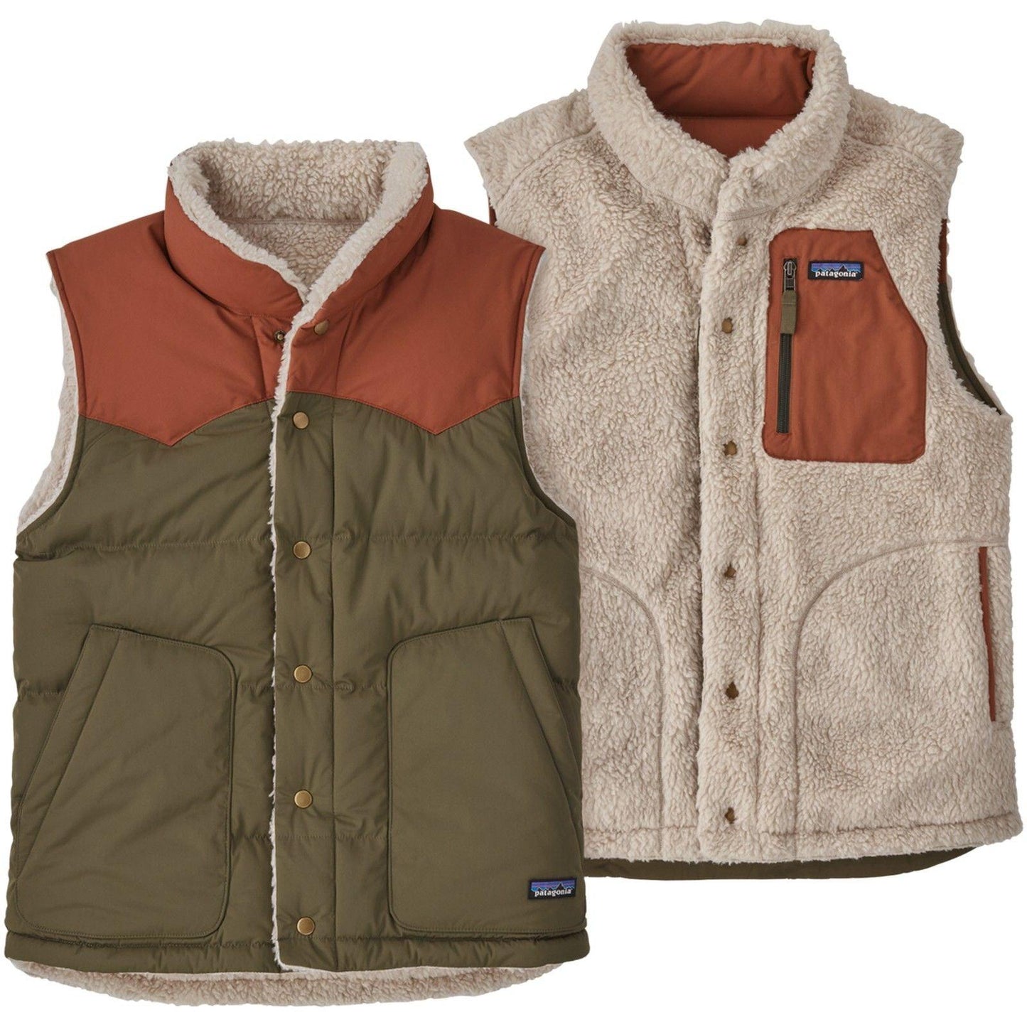 Gilet Uomo Patagonia - M's Reversible Bivy Down Vest - Verde