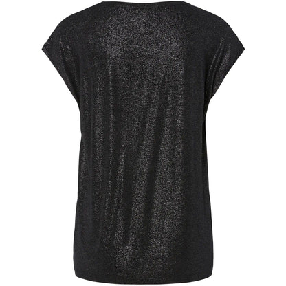 T-shirt Donna Pieces - Pcalice Ss Glitter Tee Jrs Noos Bc - Nero