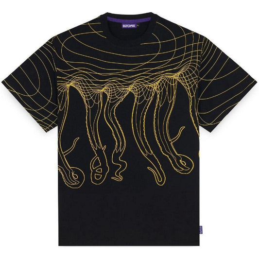 T-shirt Uomo Octopus - Octopus Flowing Tee - Nero