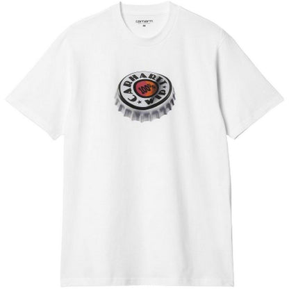 T-shirt Uomo Carhartt Wip - S/S Bottle Cap T-Shirt - Bianco