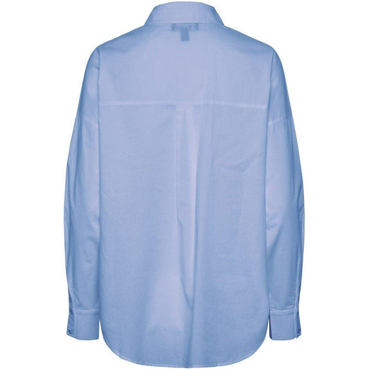 Camicie Donna Pieces - Pctanne Ls Loose Shirt Noos Bc - Celeste