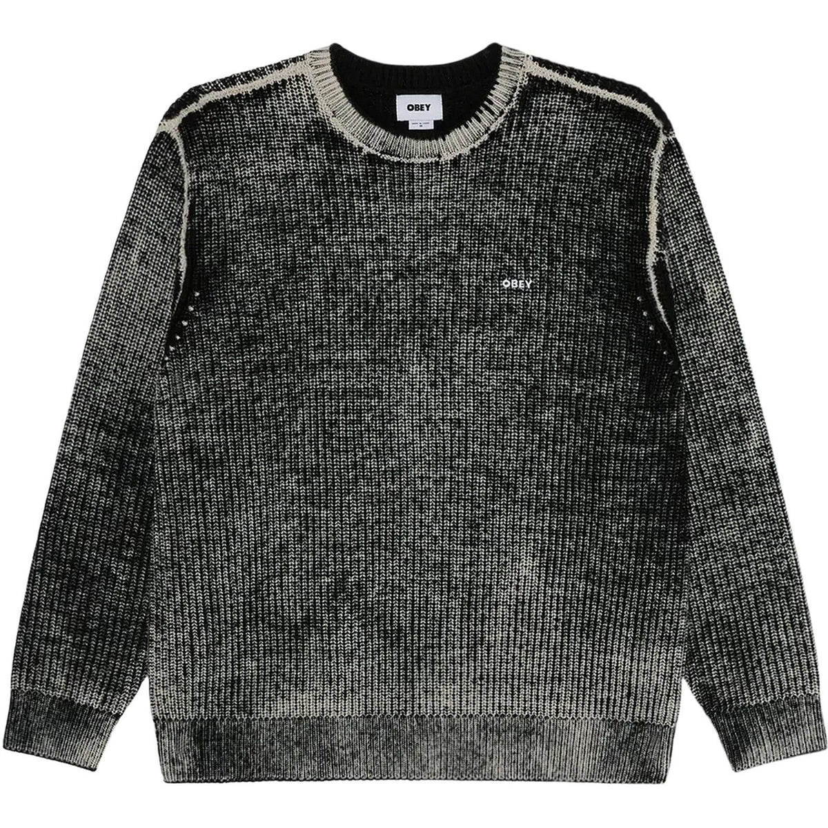 Maglioni Uomo Obey - Obey Spray Effect Sweater - Nero