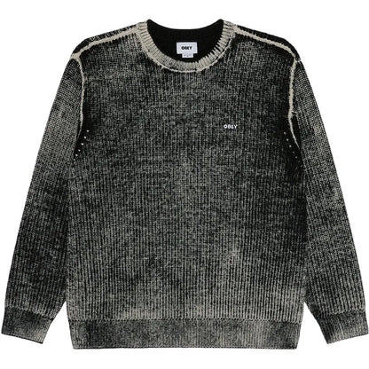 Maglioni Uomo Obey - Obey Spray Effect Sweater - Nero