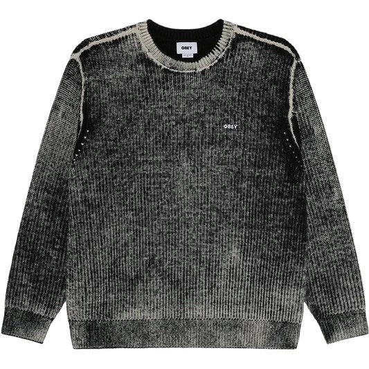 Maglioni Uomo Obey - Obey Spray Effect Sweater - Nero