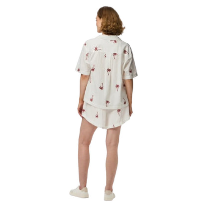 T-shirt Donna Pieces - Pckiana Ss Embrodiery Shirt Wvn Bc - Bianco
