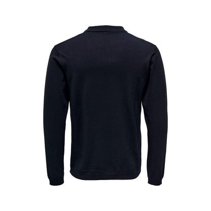 Maglie Uomo Only & Sons - Onswyler Life Reg 14 Ls Polo Knit - Blu