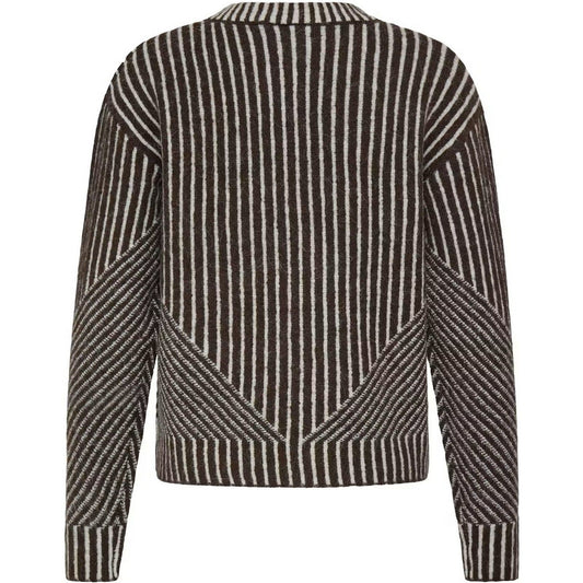 Maglioni Donna Ichi - Ihkamara Ls Stripe5 - Marrone