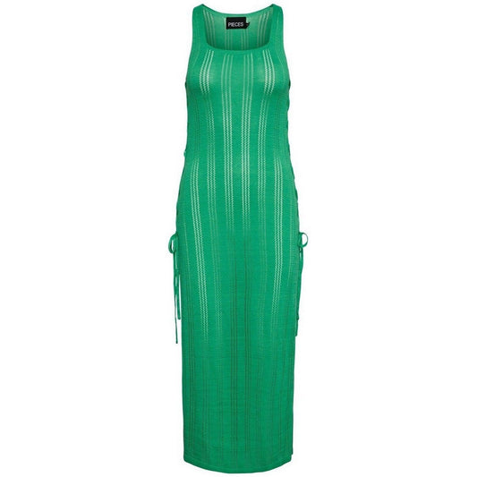 Vestiti casual Donna Pieces - Pcbeana Long Knit Dress Sww Bc - Verde