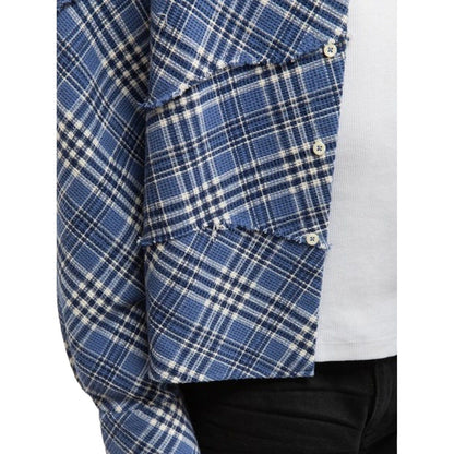 Camicie casual Uomo Reternity - Le Tisse Waffle Shirt - Blu