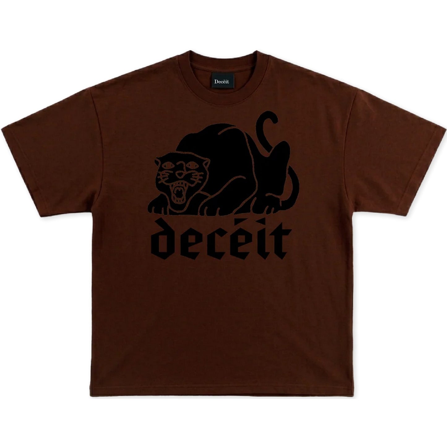 T-shirt Uomo Deceit - Worn Out Tee - Marrone