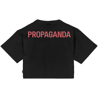 T-shirt Donna Propaganda - T-Shirt Croptop Logo - Nero