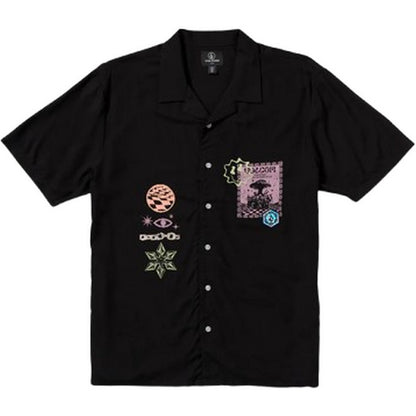 Camicie casual Uomo Volcom - Fa F Rygalski Woven Ss - Nero