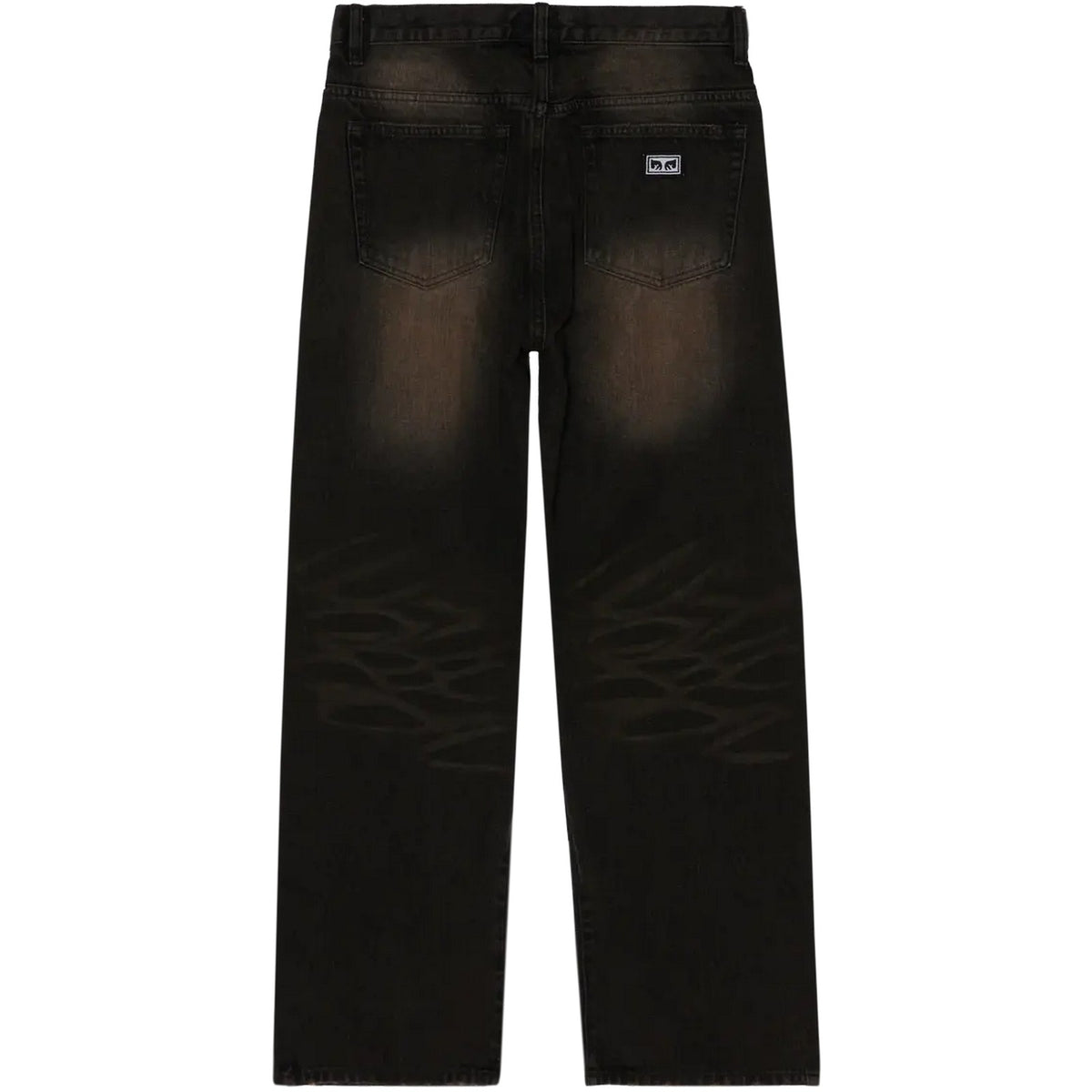 Pantaloni Uomo Obey - Studded Boxcar Straight Leg Denim - Nero