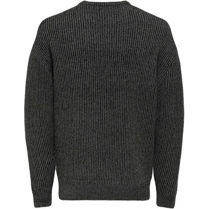 Maglie a manica lunga Uomo Only & Sons - Onsjoe Rlx Crew Knit - Grigio