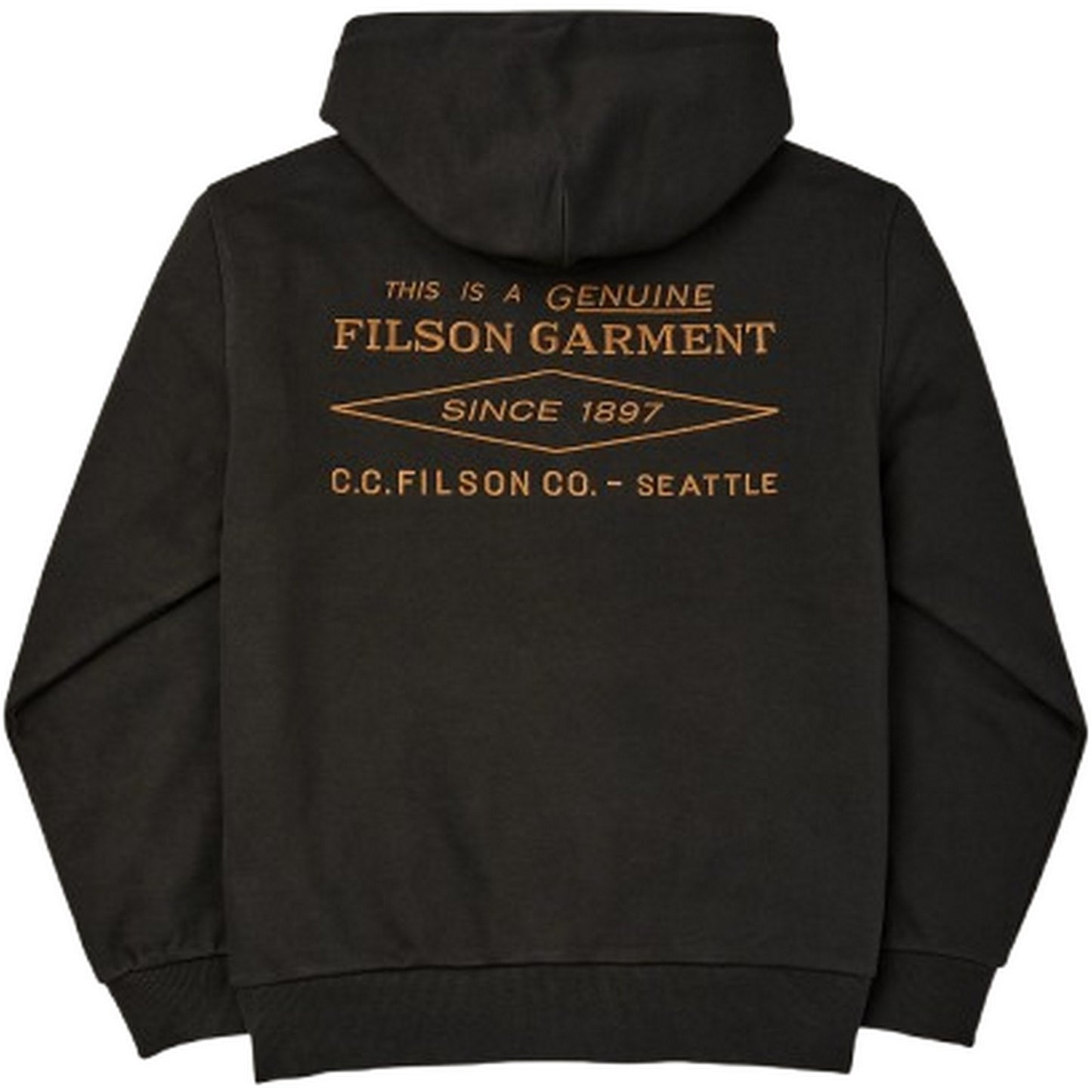 Felpe con cappuccio Uomo Filson - Prospector Embroidered Hoodie - Nero