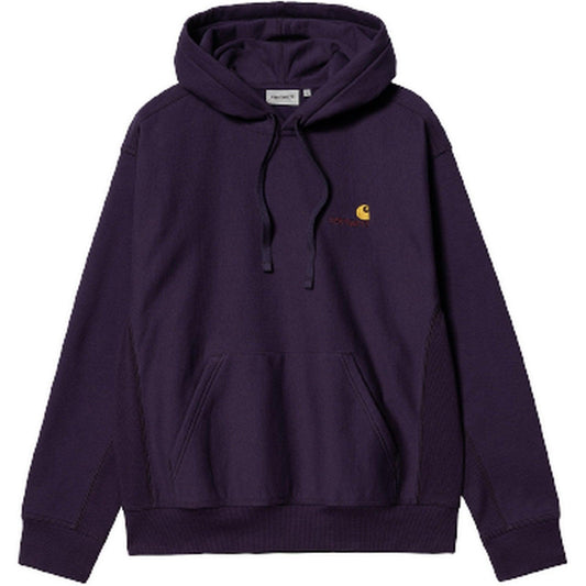 Felpe con cappuccio Uomo Carhartt Wip - Hooded American Script Sweat - Viola