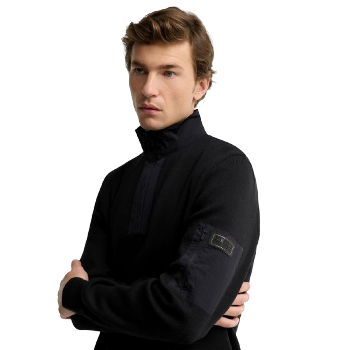 Maglie a manica lunga Uomo Barbour International - Inline Half Zip Jumper - Nero