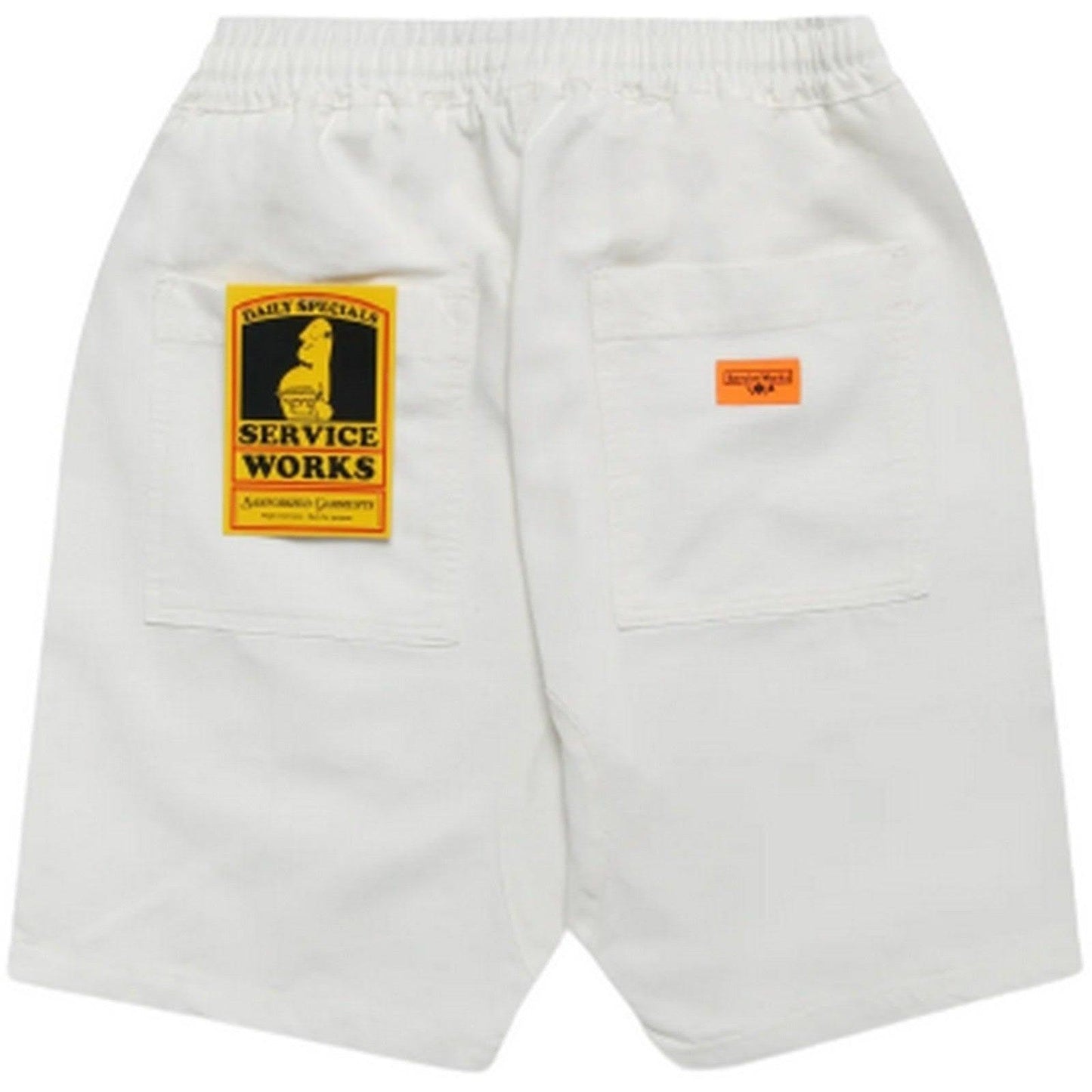 Bermuda Uomo Service Works - Classic Canvas Chef Shorts - Bianco